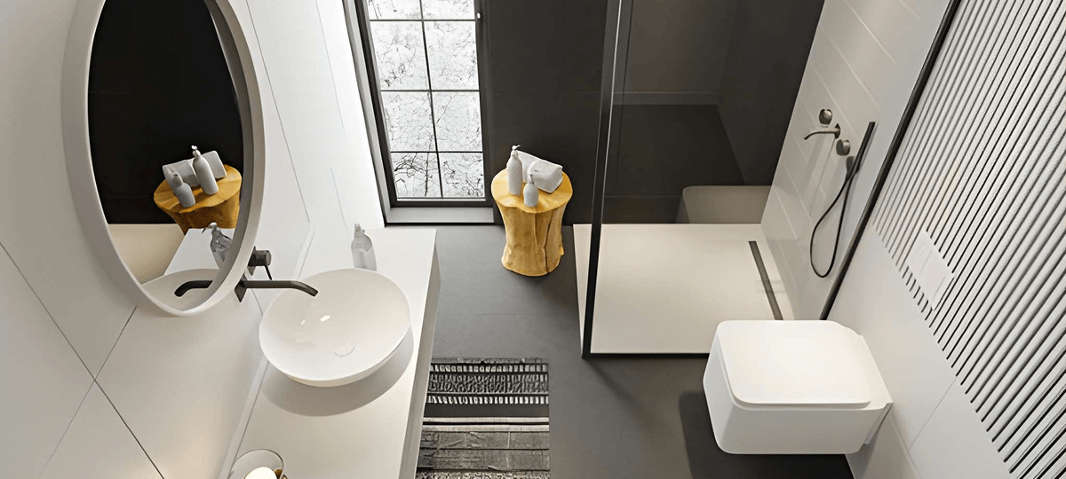 Design Idea #7: Matte Finish Floor Tiles for Safety